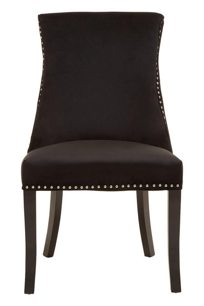 Vienna Black Velvet Dining Chair