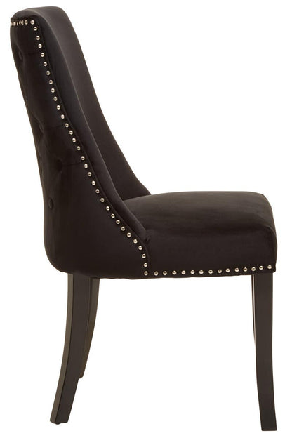 Vienna Black Velvet Dining Chair
