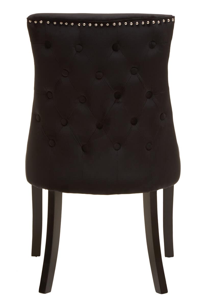 Vienna Black Velvet Dining Chair