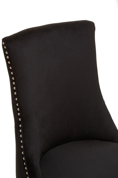 Vienna Black Velvet Dining Chair