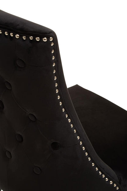 Vienna Black Velvet Dining Chair