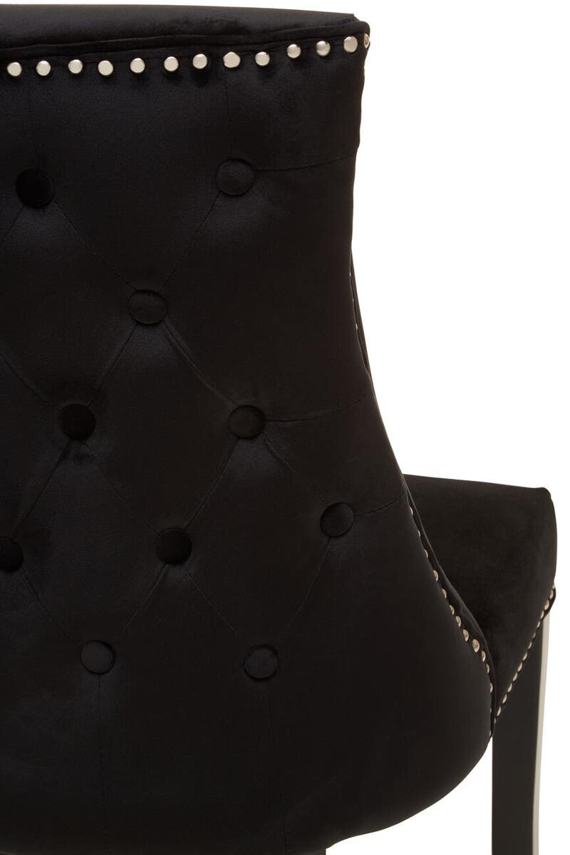 Vienna Black Velvet Dining Chair