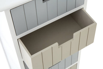 Belgravia England White 5 Drawers Chest