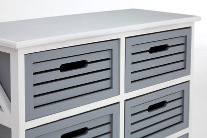 Chelsea 6 Grey Drawers Unit