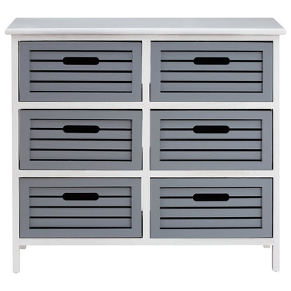 Chelsea 6 Grey Drawers Unit