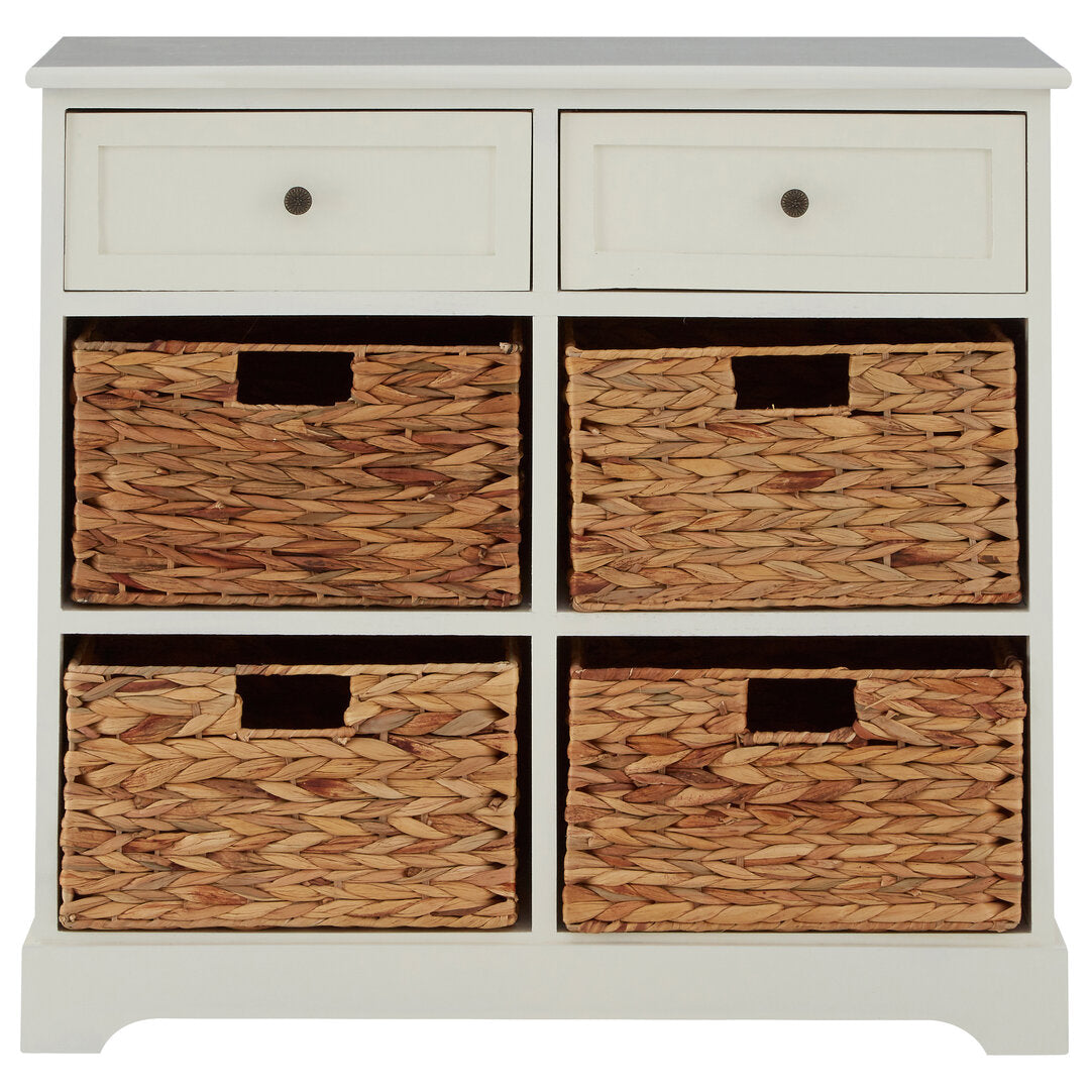 Chelsea Ivory 2 Drawer 4 Baskets Cabinet