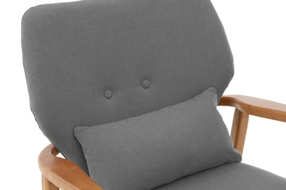 Richmond Grey Chair With Birchwood Frame