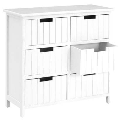 Belgravia England White Mdf 6 Drawers Chest