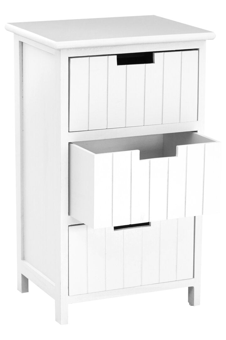 Belgravia England White 3 Drawers Chest