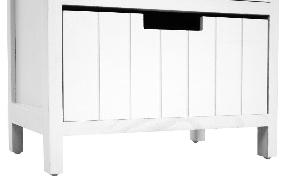 Belgravia England White Mdf 5 Drawers Chest