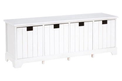 Belgravia England White Drawer Bench