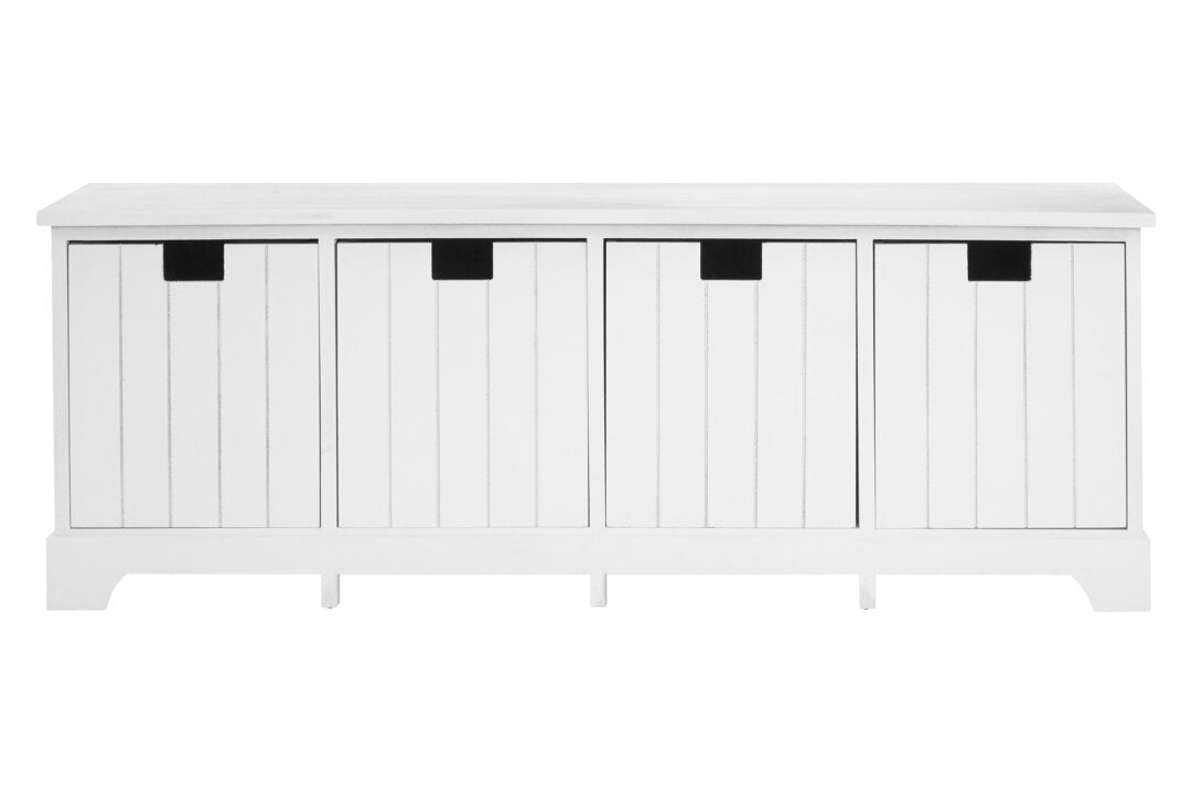 Belgravia England White Drawer Bench
