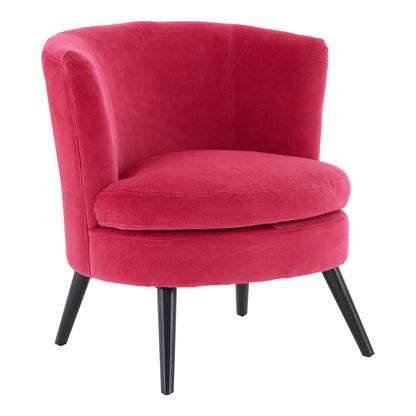 Florence Pink Velvet Round Accent Chair