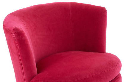 Florence Pink Velvet Round Accent Chair