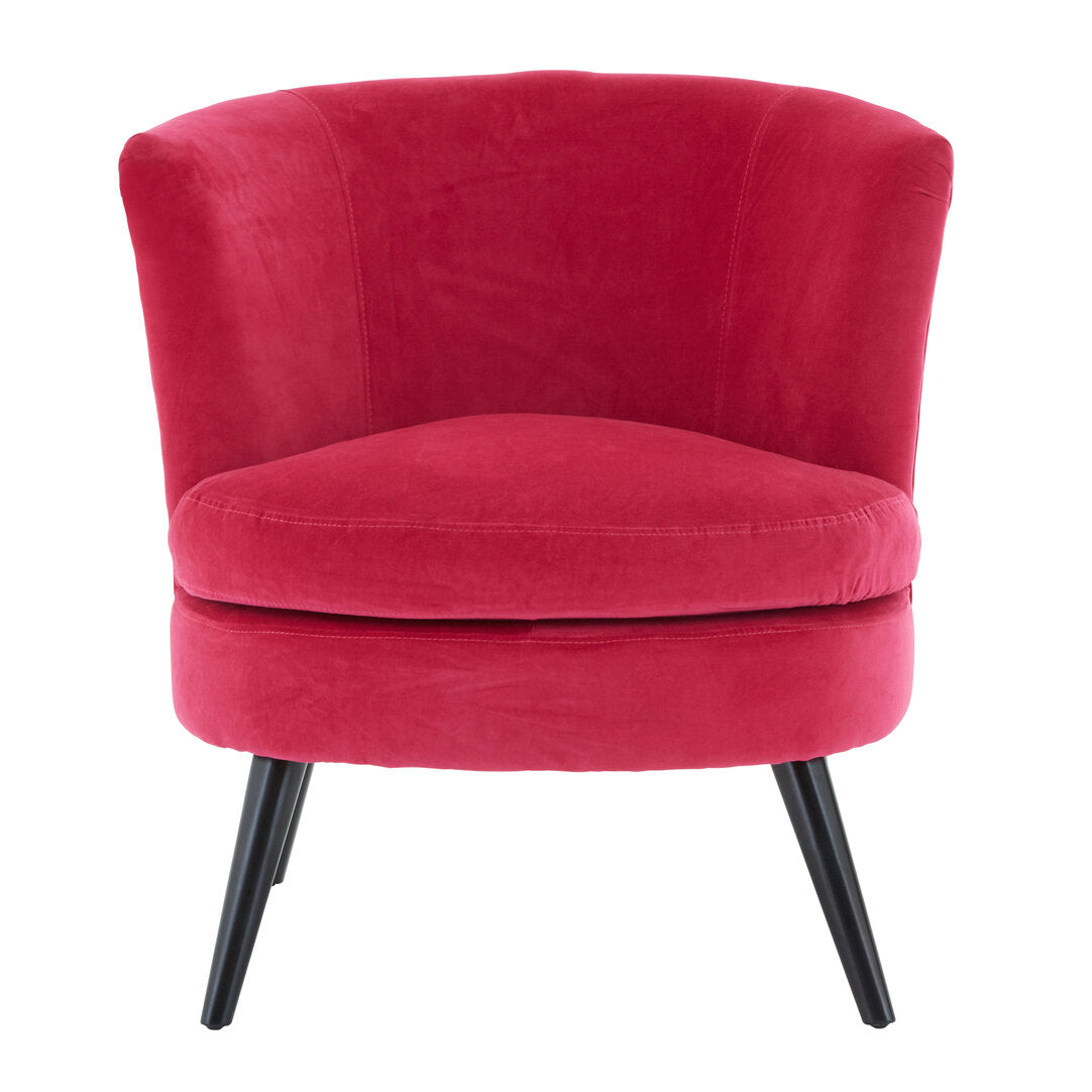 Florence Pink Velvet Round Accent Chair