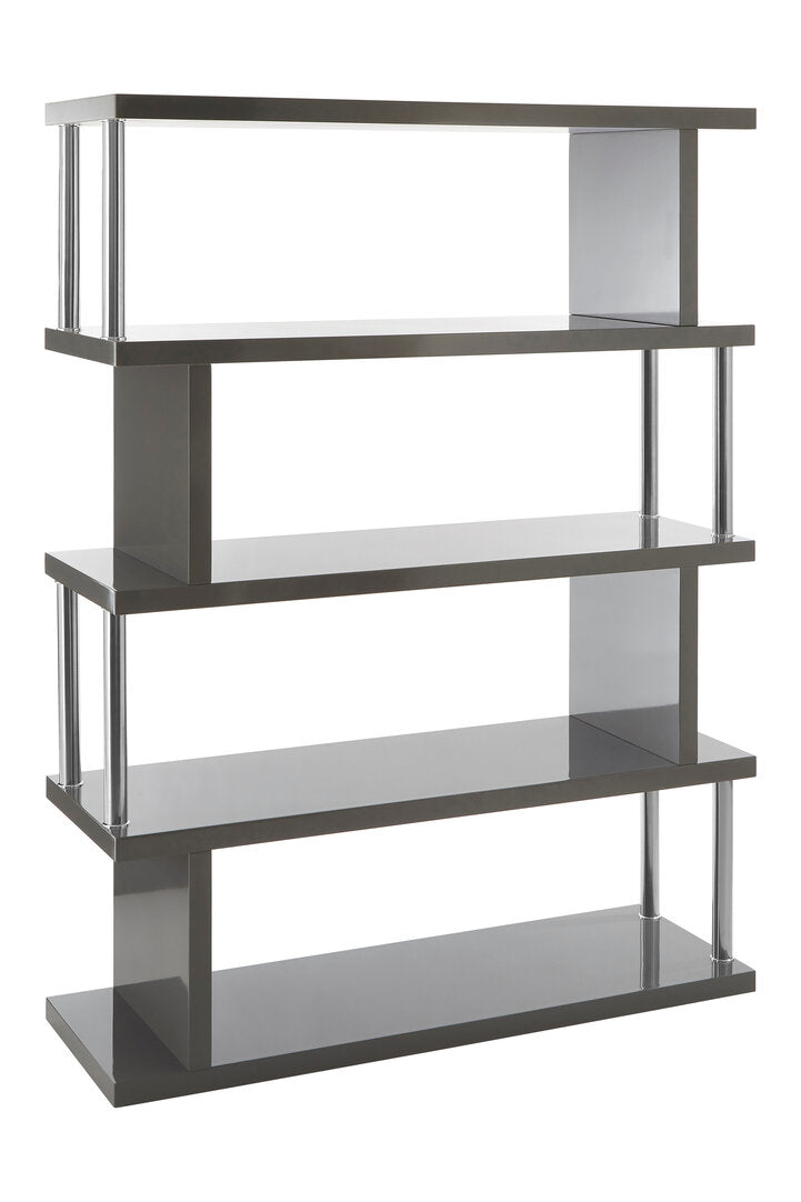 Amalfi 4 Tier Grey Gloss Shelf Unit
