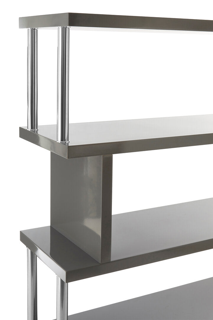 Amalfi 4 Tier Grey Gloss Shelf Unit