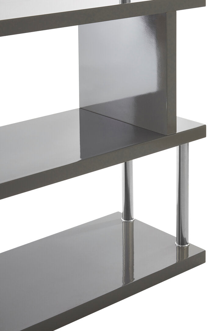 Amalfi 4 Tier Grey Gloss Shelf Unit