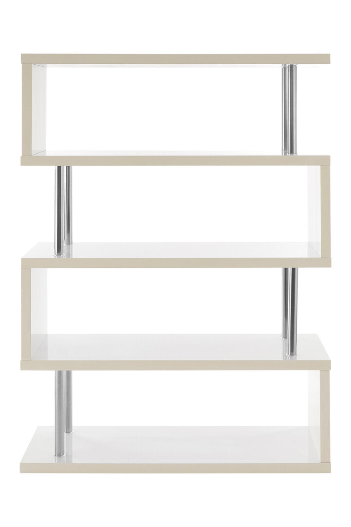 Amalfi 4 Tier White Gloss Wide Shelf Unit