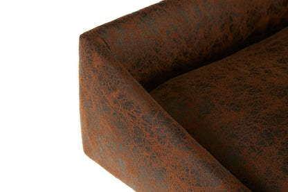 Belgravia Foundry Brown Leather Effect Bar Stool