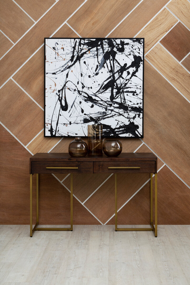 Como Acacia Wood Effect Console Table with Drawers