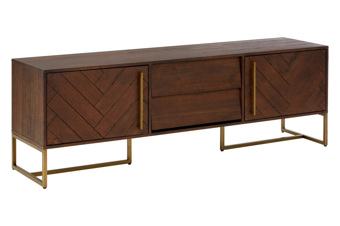 Como Acacia Wood Effect Media Unit