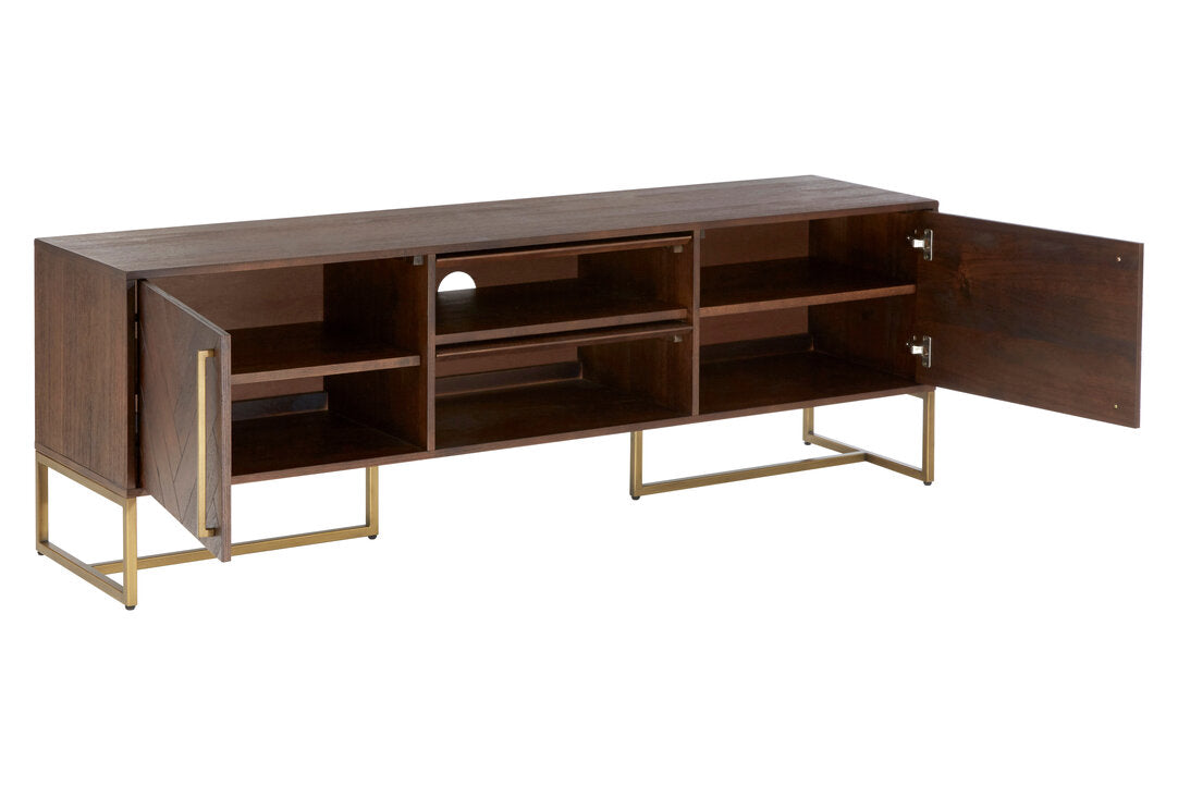 Como Acacia Wood Effect Media Unit