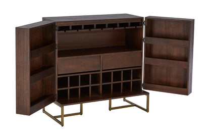 Como Acacia Wood Effect Drinks Cabinet