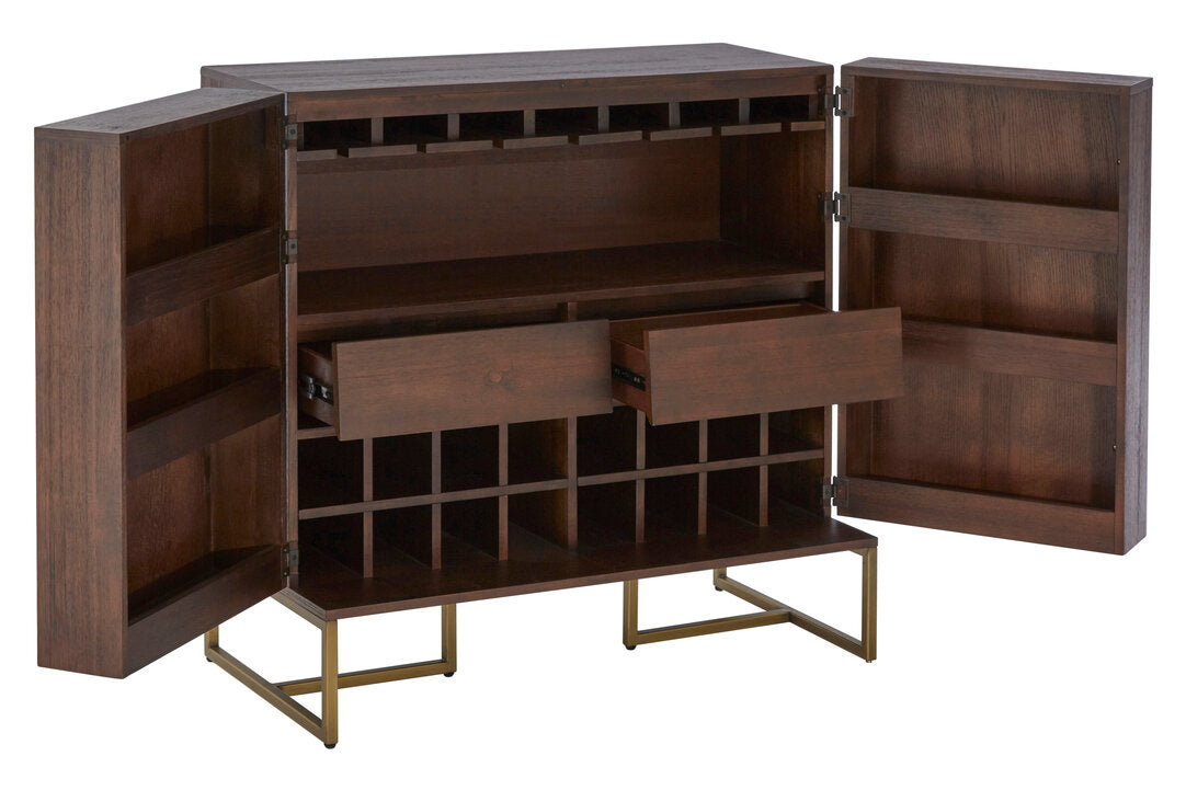 Como Acacia Wood Effect Drinks Cabinet