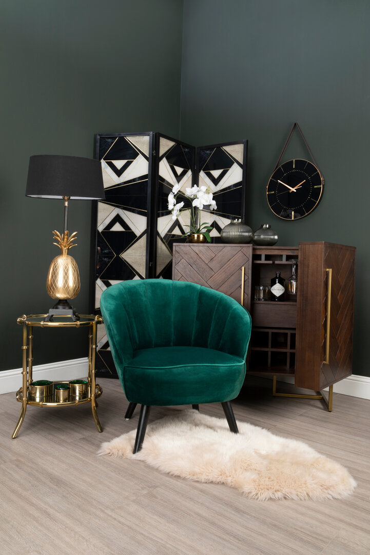 Como Acacia Wood Effect Drinks Cabinet