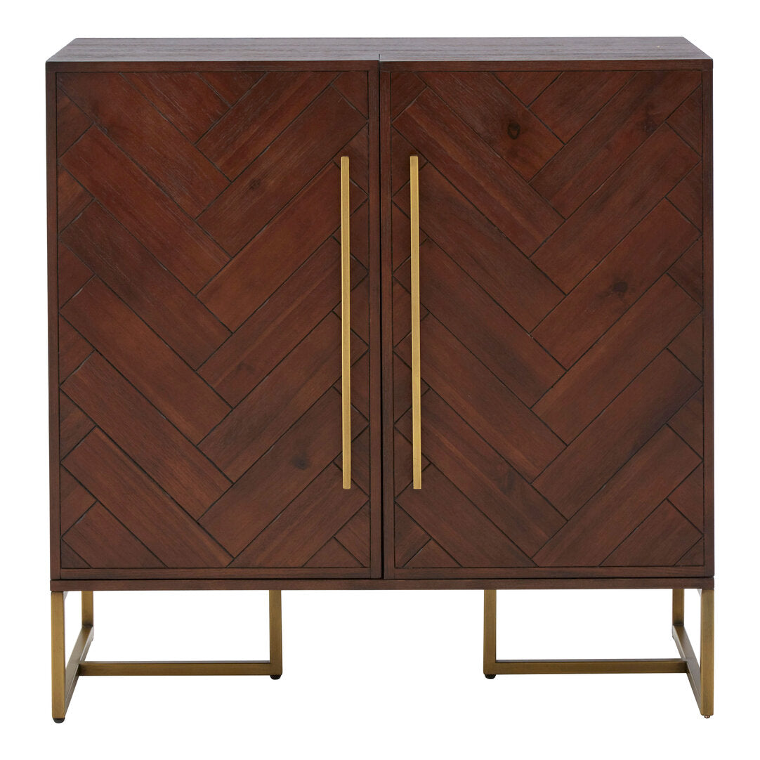 Como Acacia Wood Effect Drinks Cabinet