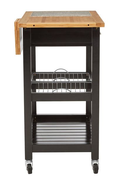 Vienna Glenn Wide Kitchen Trolley with Granite Top