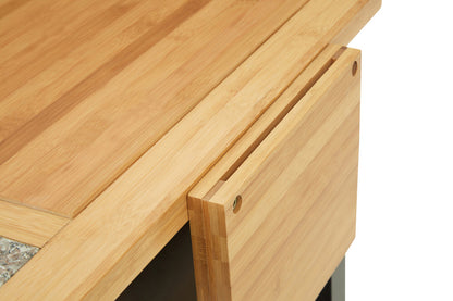 Vienna Glenn Wide Kitchen Trolley with Granite Top