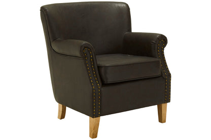 Valencia Brown Leather Effect Armchair