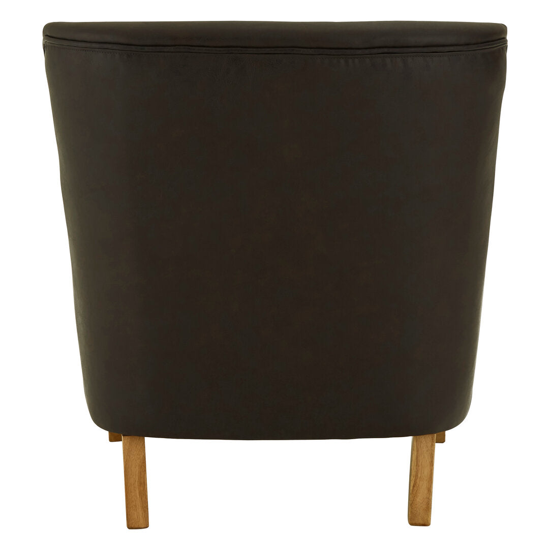 Valencia Brown Leather Effect Armchair