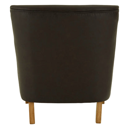 Valencia Brown Leather Effect Armchair