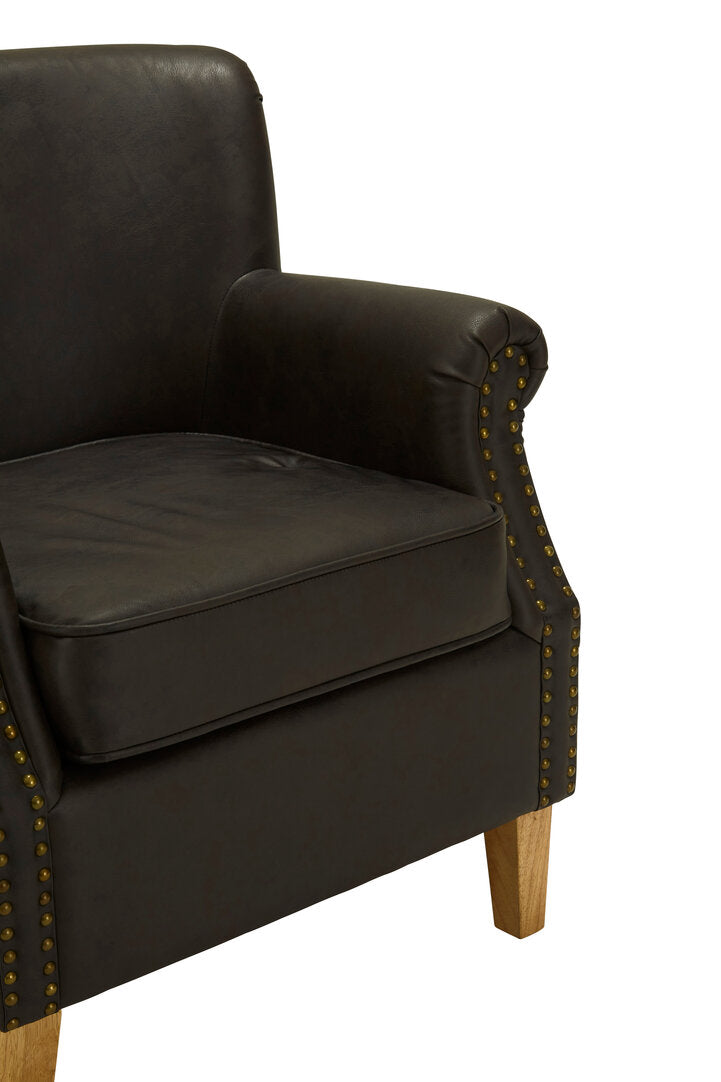 Valencia Brown Leather Effect Armchair