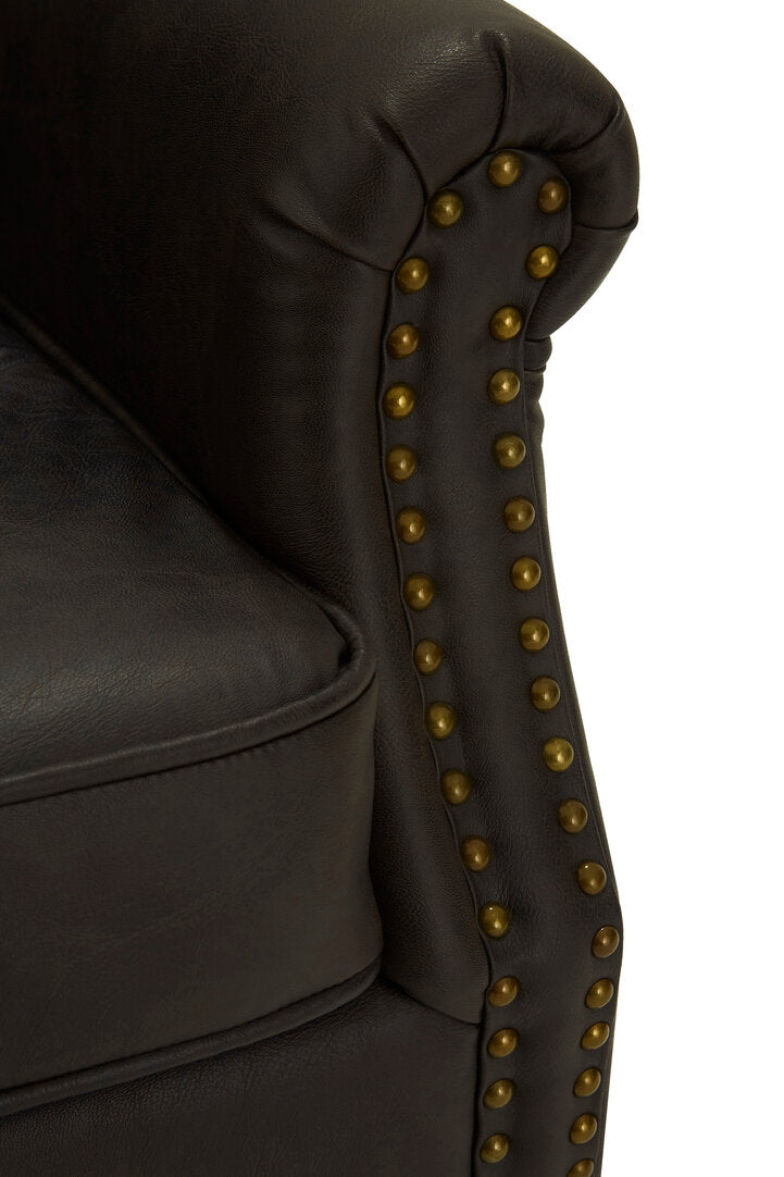 Valencia Brown Leather Effect Armchair