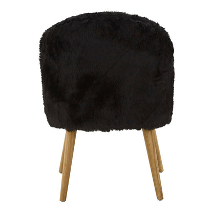 Lisbon Black Fur Effect Chair