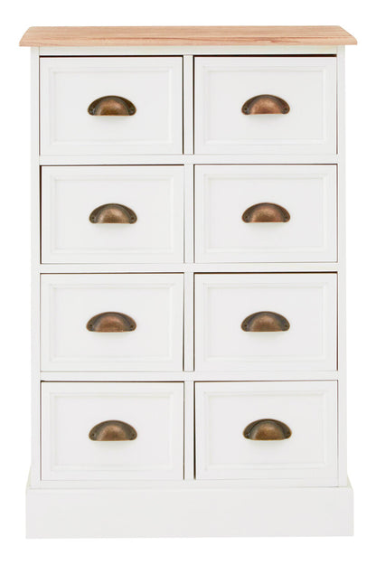 Granada White 8 Drawers Chest