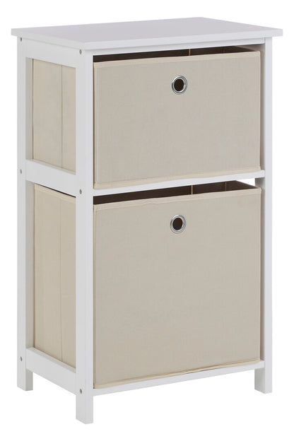 Savannah 2 Natural Fabric Drawers Cabinet