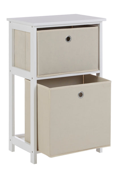 Savannah 2 Natural Fabric Drawers Cabinet