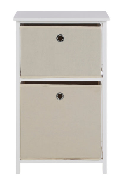 Savannah 2 Natural Fabric Drawers Cabinet