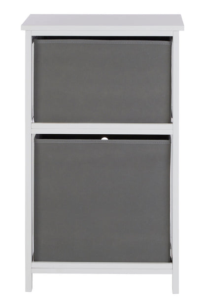 Savannah 2 Grey Fabric Drawers Cabinet