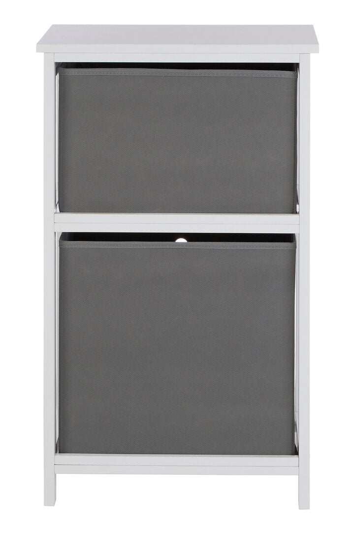 Savannah 2 Grey Fabric Drawers Cabinet