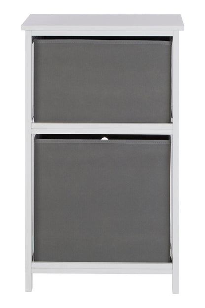Savannah 2 Fabric Drawers Cabinet Grey 
