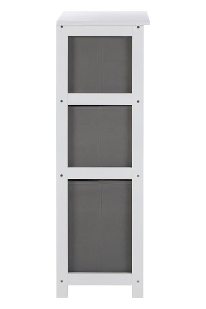 Savannah 3 Grey Fabric Drawers Cabinet