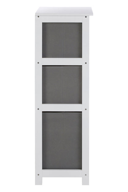 Savannah 3 Fabric Drawers Cabinet Grey 