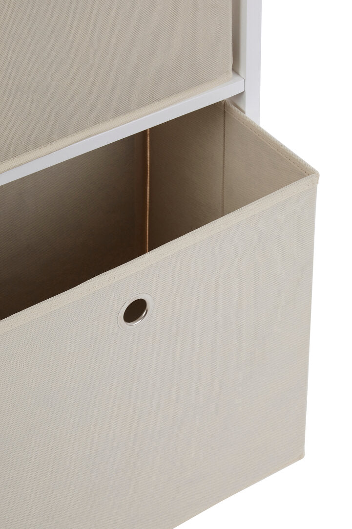 Savannah 3 Natural Fabric Drawers Cabinet