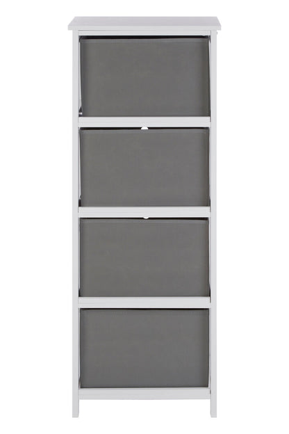 Savannah 4 Grey Fabric Drawers Cabinet
